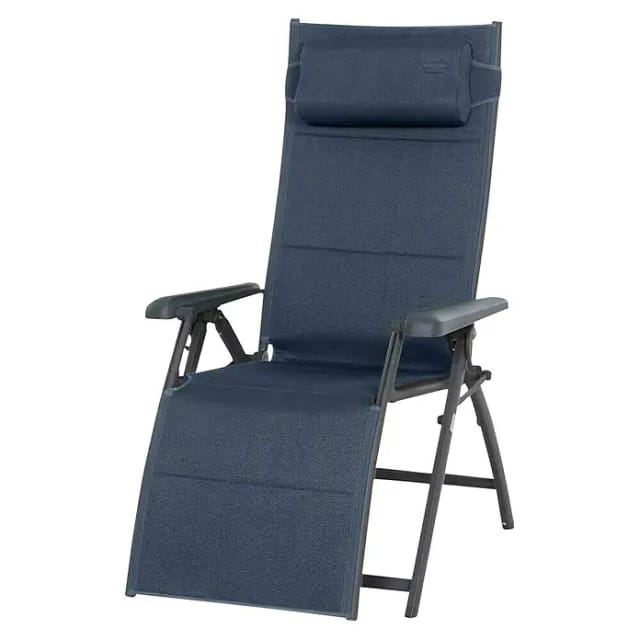 Siena Garden Campingrelaxliege Premium 84 cm x 69 cm x 124 cm Dunkelblau