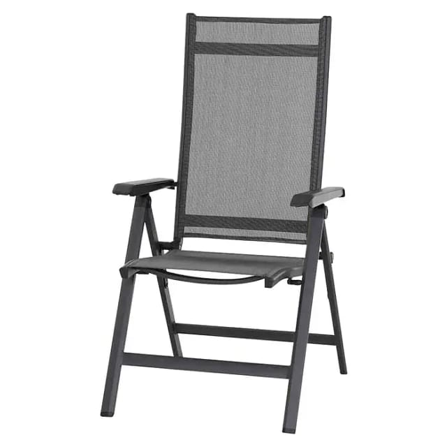 Siena Garden Klappsessel Tesoro Alu 68 cm x 60 cm x 110 cm Anthrazit Matt