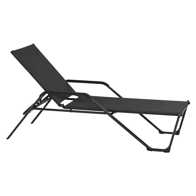 Siena Garden Sonnenliege Tesoro 195 cm x 69,5 cm x 108 cm Anthrazit Matt