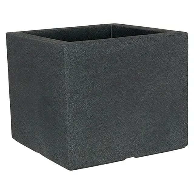 Geli Pflanzgefäß Kubus Quadratisch 40 cm x 40 cm x 34 cm Anthrazit