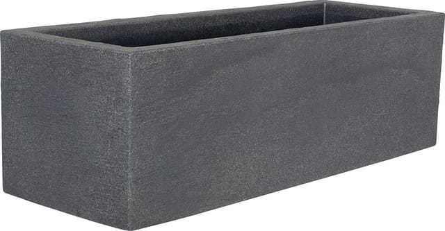 Geli Pflanzgefäß Kubus Rechteckig 80 cm x 30 cm x 27 cm Anthrazit