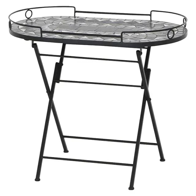 Siena Garden Gartentisch Como Rechteckig Grau 67,5 cm x 41 cm