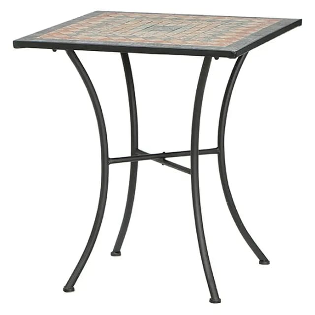Siena Garden Gartentisch Prato Rechteckig Schwarz 64 cm x 64 cm