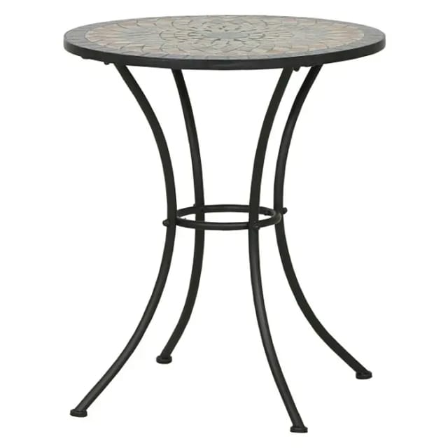 Siena Garden Gartentisch Prato Rund Schwarz Ø 60 cm