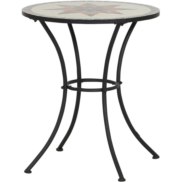 Siena Garden Gartentisch Stella Rund Grau Ø 60 cm