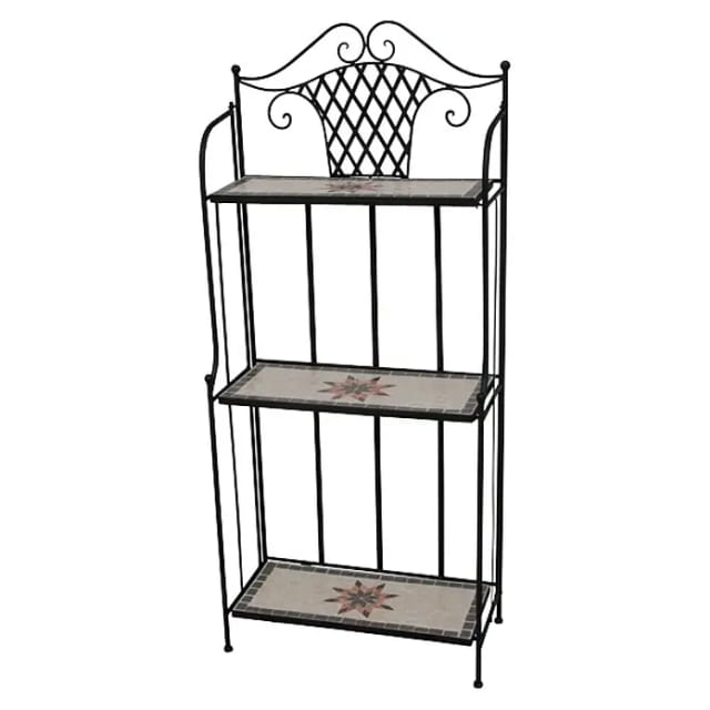 Siena Garden Regal Stella 63 cm x 29 cm x 142 cm Bunt Mosaik