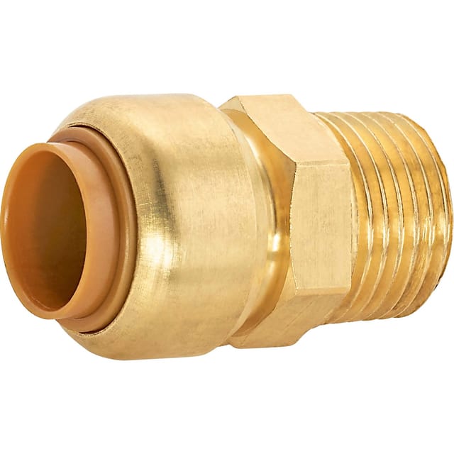 Steck-Nippel Ø 15 mm x 21 mm (R 1/2) Messing