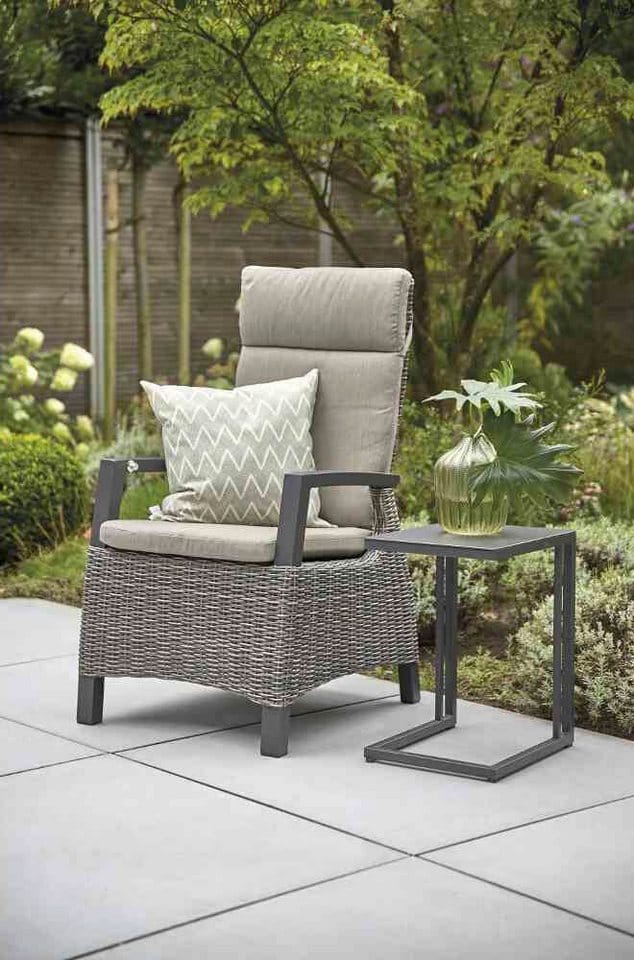 Siena Garden Gartentisch Ramo Rechteckig Anthrazit 33,5 cm x 40 cm