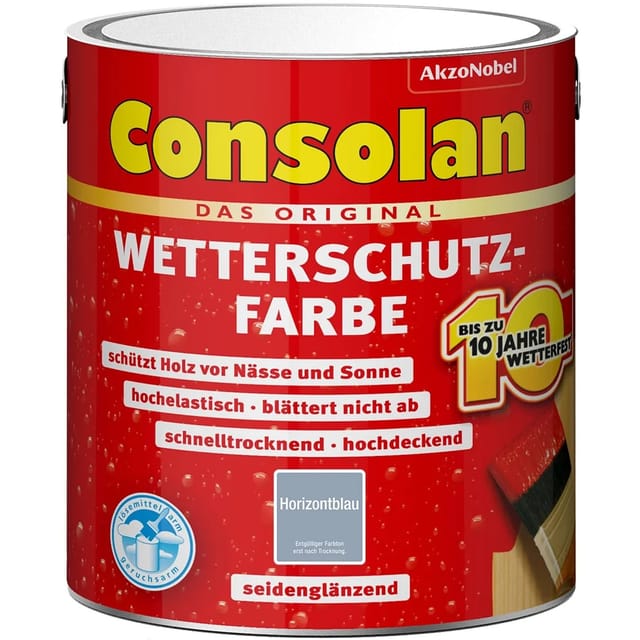 Consolan Wetterschutzfarbe Horizontblau Seidenglänzend 2,5,