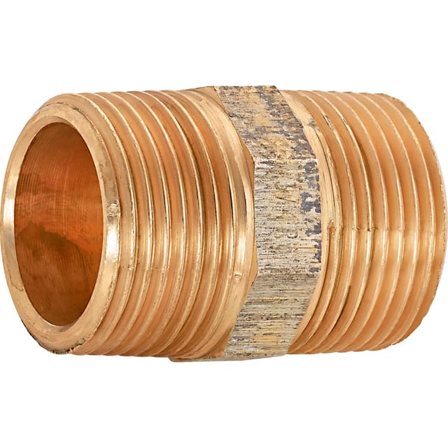 Gewinde-Doppelnippel 26,4 mm (R 3/4) Rotguss