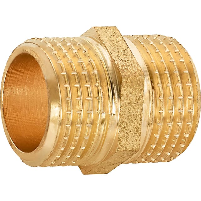 Gewinde-Nippel 21 mm (R 1/2) Messing