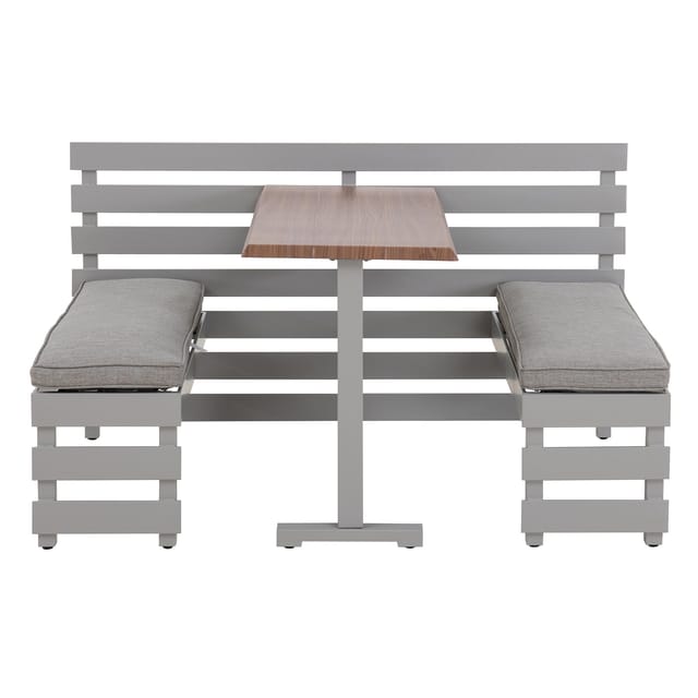 Sunjoy Garten-Set Lagos Stahl 126 cm x 157 cm Grau