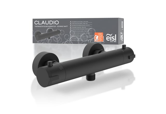 Eisl Thermostat Duscharmatur Claudio Schwarz Matt