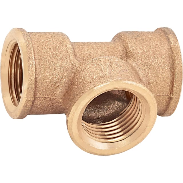 Gewinde-T-Stück 18,6 mm (Rp 1/2) Rotguss