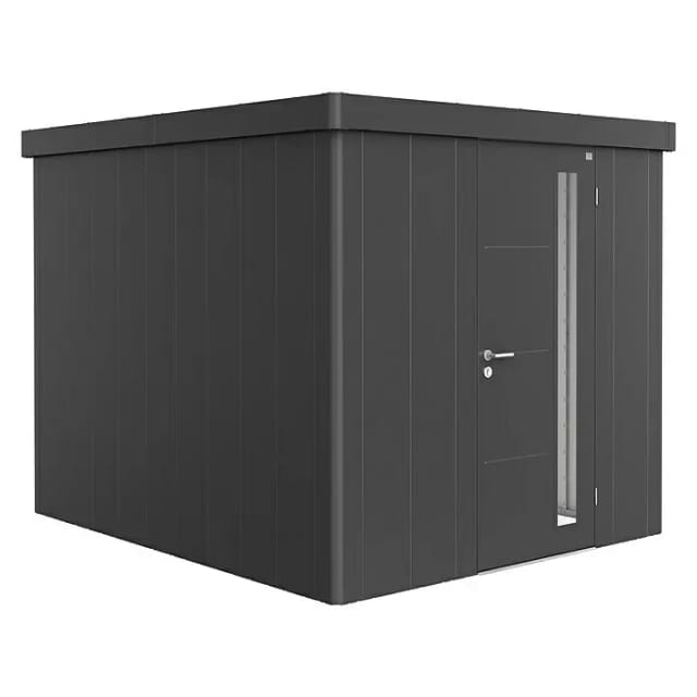 Biohort Gerätehaus Neo 3B Standardtüre Dunkelgrau-Metallic