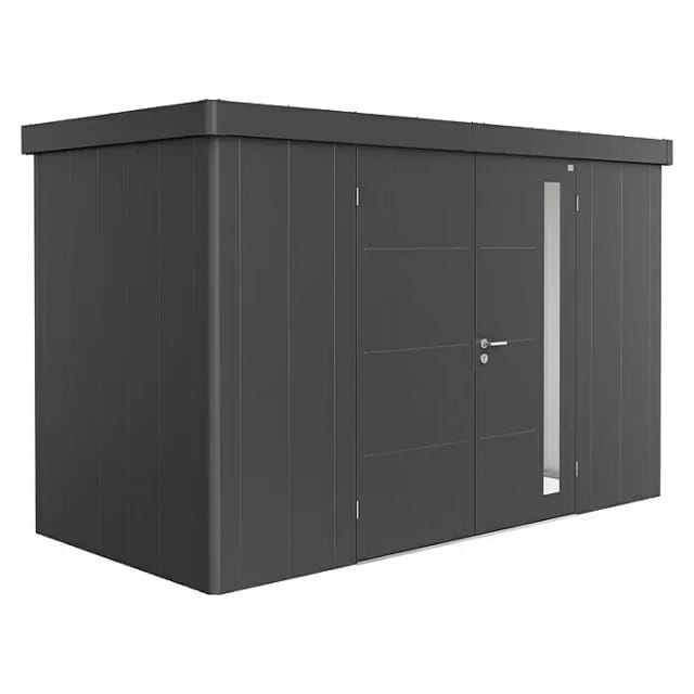 Biohort Gerätehaus Neo 1D Doppeltüre Dunkelgrau-Metallic