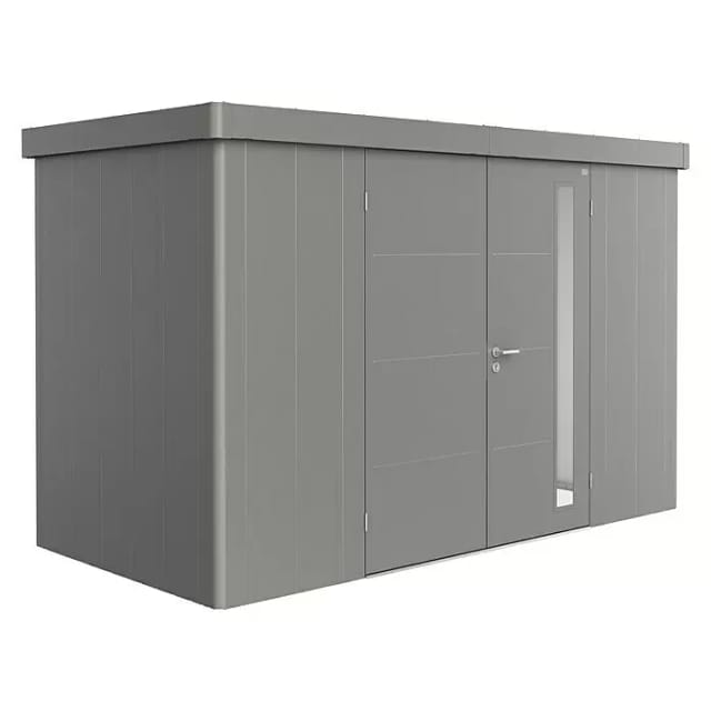Biohort Gerätehaus Neo 1D Doppeltüre Quarzgrau-Metallic