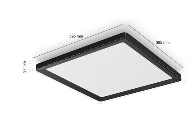 Philips Hue LED-Panel Tento White Ambiance M Schwarz 39,5 cm x 39,5 cm