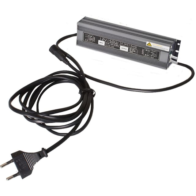 GroJa Trafo für bis zu 10 Lichtleisten 150 Watt IP67 Schwarz