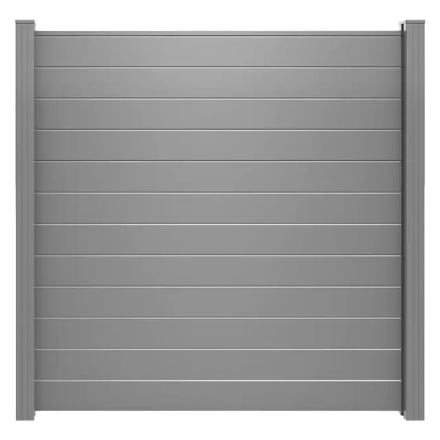 GroJa Lumino Steckzaun Quadratisch Silbergrau 180 cm x 180 cm x 2 cm