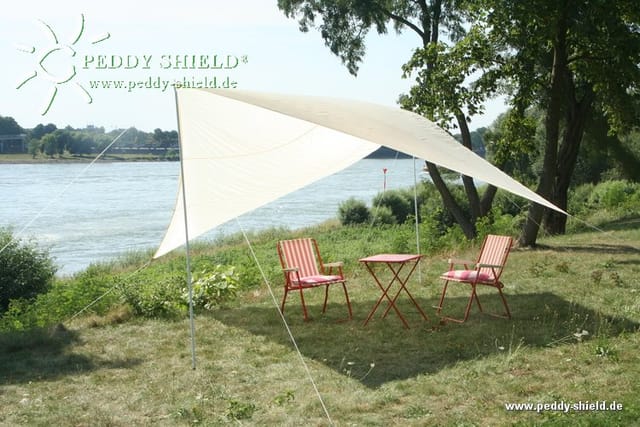 Floracord Camping Viereckssonnensegel Sand 400 cm x 400 cm