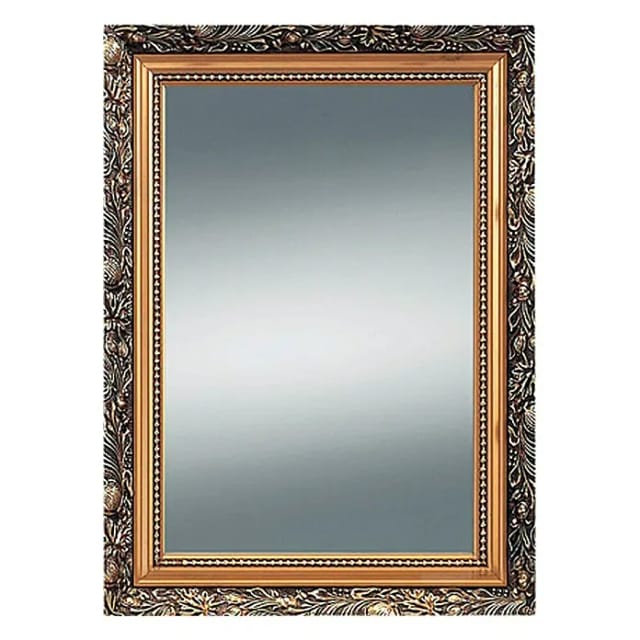 Kristall-Form Rahmenspiegel Verde 55 cm x 75 cm Goldfarben
