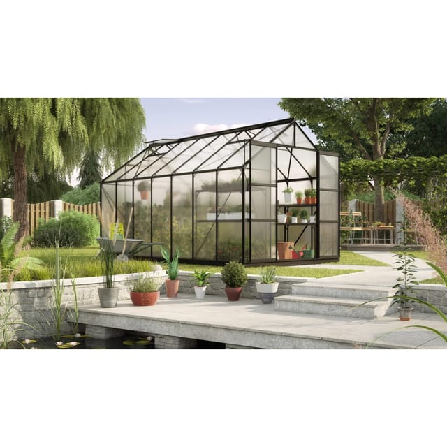 Vitavia Gewächshaus Uranus 11500 Schwarz 11,5 m² inkl. Fundament