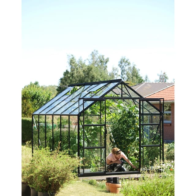 Vitavia Gewächshaus Uranus 9900 Schwarz 9,9 m² inkl. Fundament