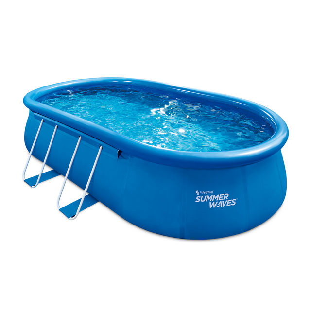 Summer Waves Quick Pool Set Aufblasbar Blau 549 cm x 345 cm x 107 cm
