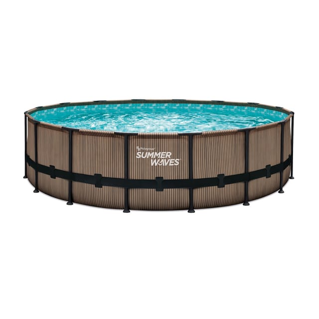 Summer Waves Pool Elite Teak Ø 488 cm x 122 cm