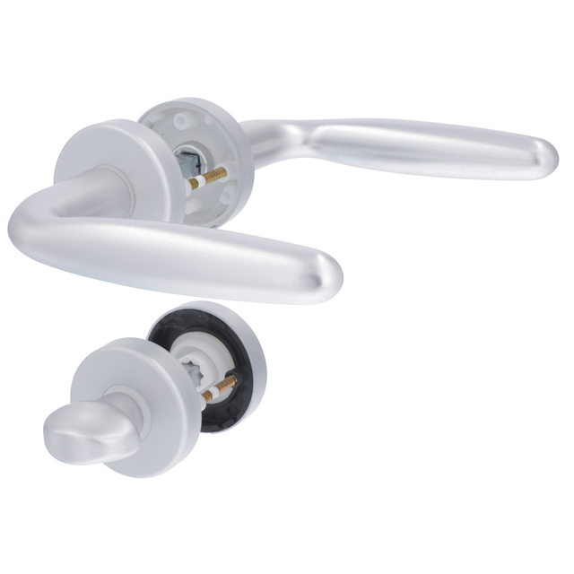 Rosetten-Garnitur Ray-R Bad- & WC-Türen Aluminium F1 Eloxiert