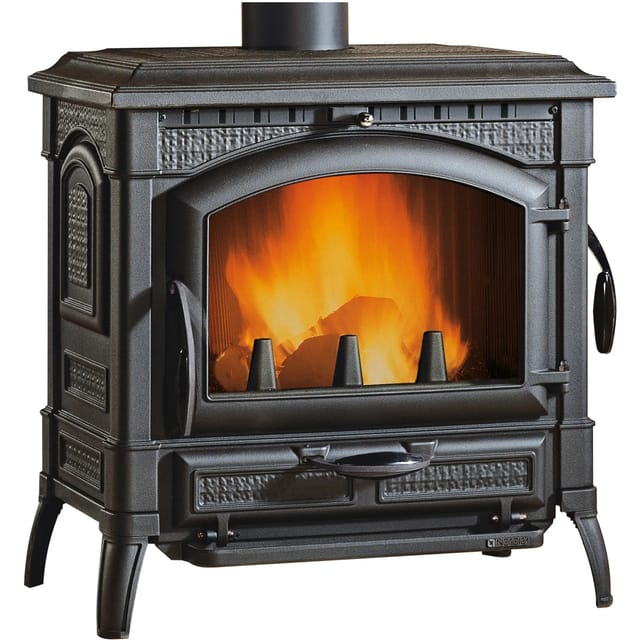 Firefix Isotta Kaminofen Gusseisen Schwarz 11,9 kW