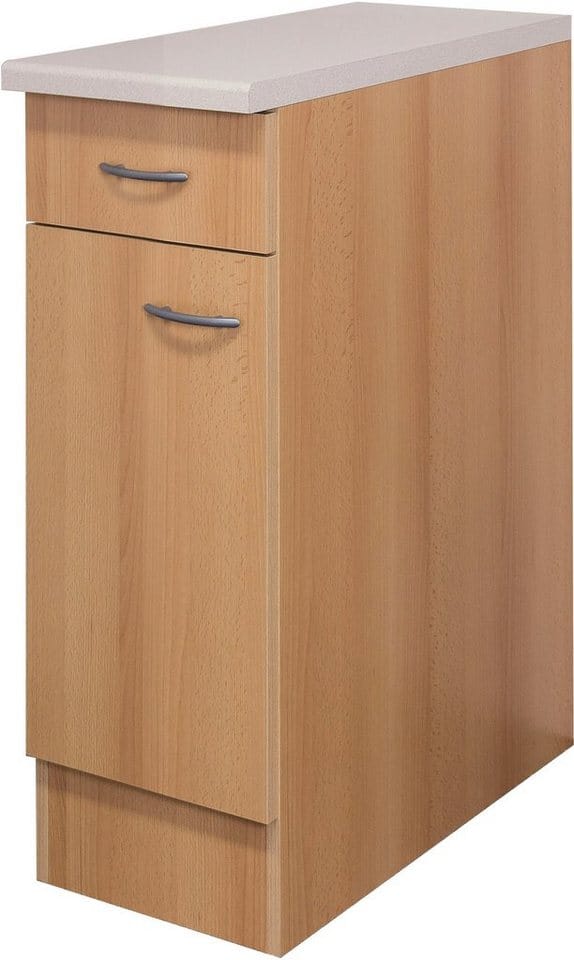 Flex-Well Classic Küchen-Unterschrank Nano 30 cm Buche Nachbildung