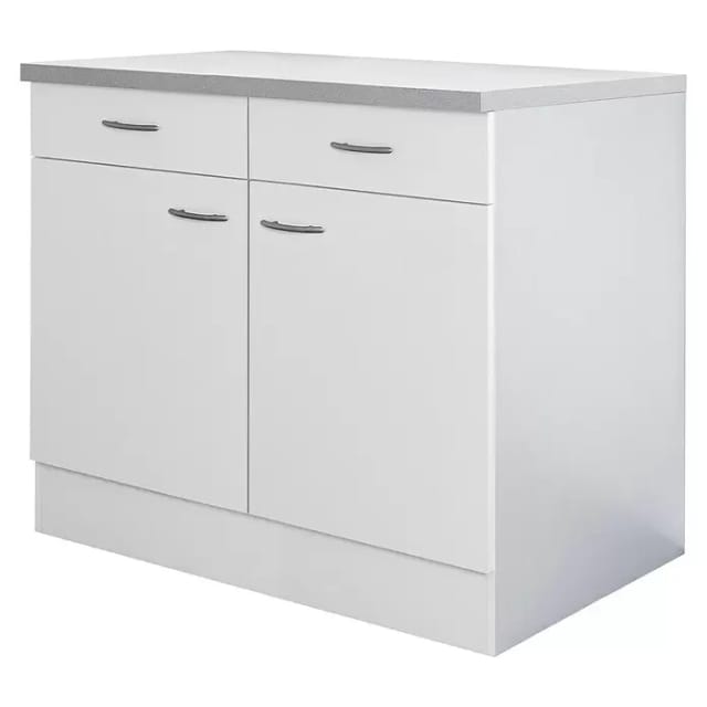 Flex-Well Classic Küchen-Unterschrank Wito 100 cm Weiß
