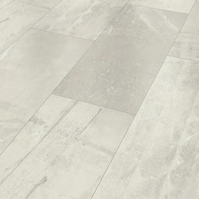 Visiogrande Laminatbodenmuster Fliessestrich Stein Weiß hell