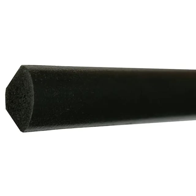 Viertelstab Kunststoff Schwarz 12 mm Länge 2000 mm