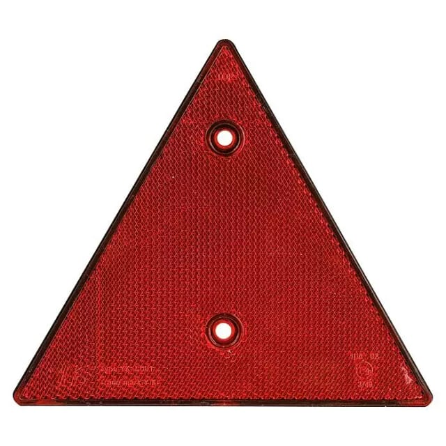 Las Dreieck Reflektor für PKW Anhänger 2 Stück Rot