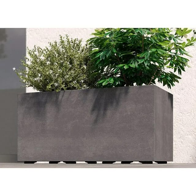 Deroma Pflanzkasten Millennium 25 cm x 59 cm x 25 cm Aschgrau