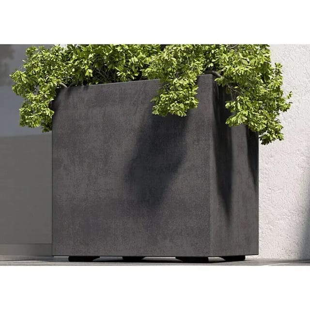 Deroma Pflanztopf Quadro Millenium 49 cm x 49 cm x 49 cm Aschgrau