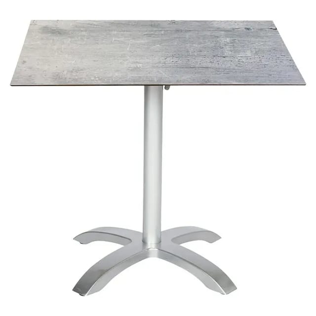 Acamp Klapptisch Quadratisch HPL Platin-Cemento 80 cm x 80 cm