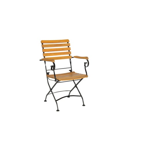 Acamp Set 2x Klappsessel Lindau Teak-Schwarz FSC®