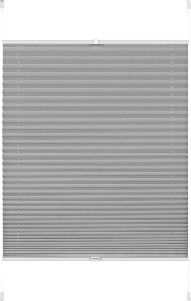 Gardinia EasyFix Plissee Greta 60 cm x 130 cm Steingrau