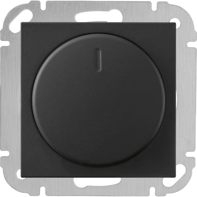 Elektromaterial LED Dimmer Finnja Schwarz Matt