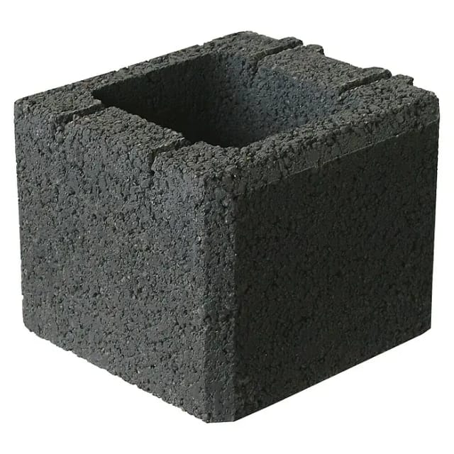 EHL Mauer Planomur Halbstein Anthrazit 25 cm x 25 cm x 20 cm