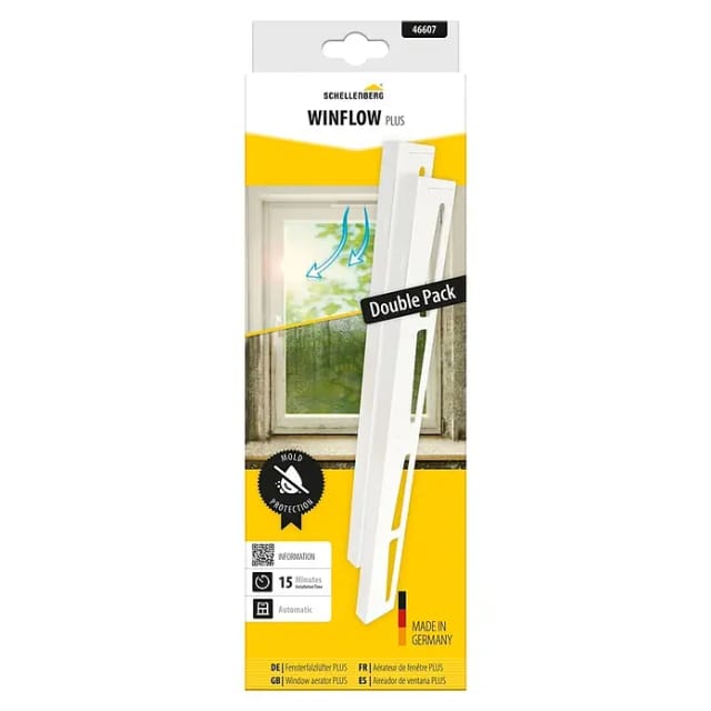 Schellenberg Fensterlüfter Plus Weiß Doppelpack