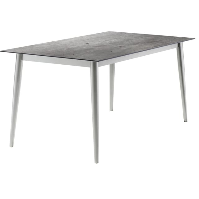 Sieger Gartentisch Rechteckig Graphit Beton Hell 160 cm x 90 cm