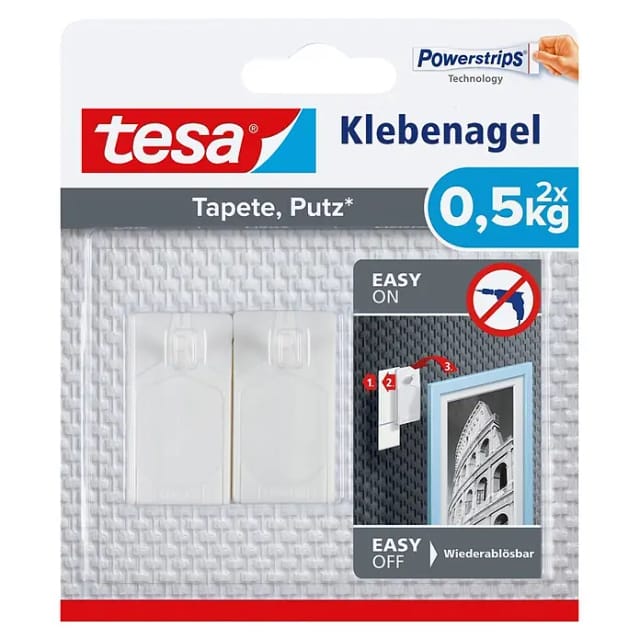 Tesa Klebenagel für Tapeten und Putz (max. 500 g)
