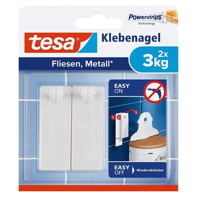Tesa Klebenagel für Fliesen und Metall (max. 3 kg)