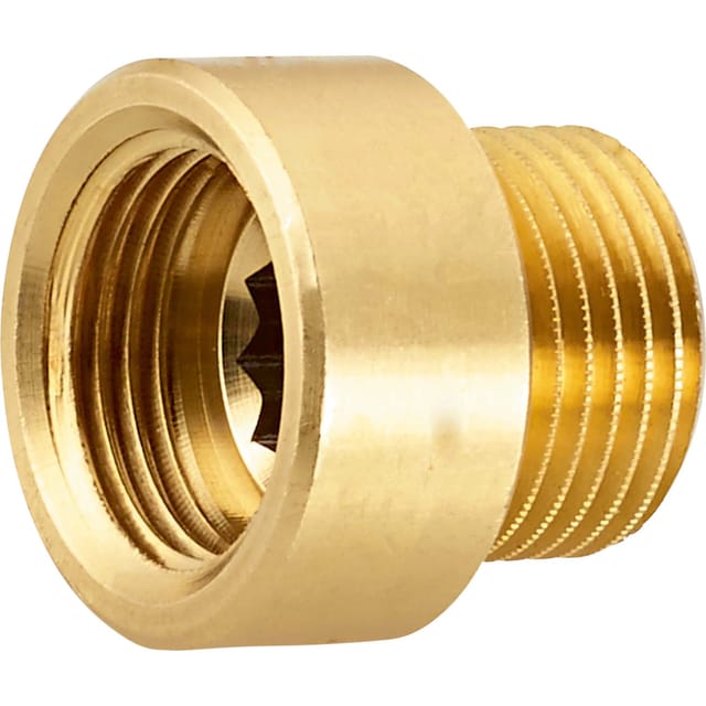 Hahnverlängerung 14,9 mm (Rp 3/8) x 16,7 mm (R 3/8) Messing 10 mm