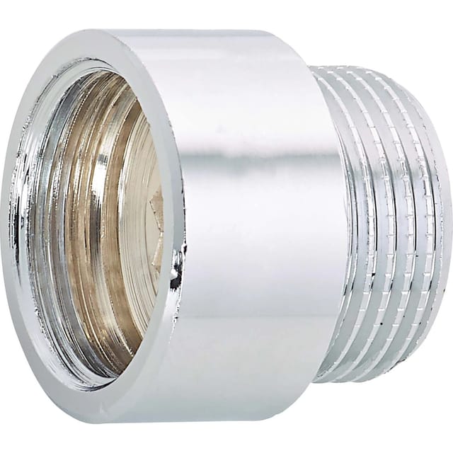 Hahnverlängerung 24,1 mm (Rp 3/4) x 26,4 mm (R 3/4) Messing Verchromt 15 mm